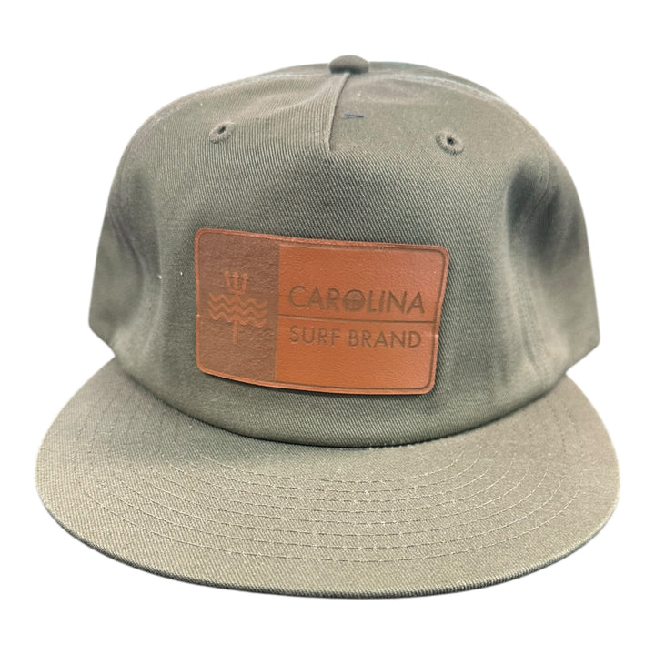 Leather Patch Flat Bill Hat
