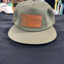Leather Patch Flat Bill Hat