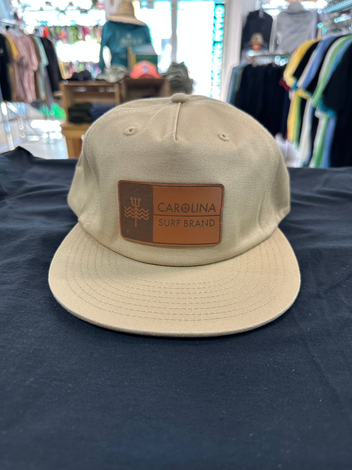 Leather Patch Flat Bill Hat