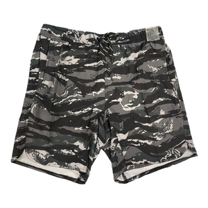 C Street Lined Volleys in Dark Camo with Scallop trim