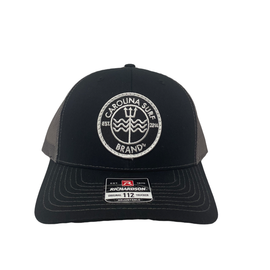Black Trucker Hat w/ Grey mesh